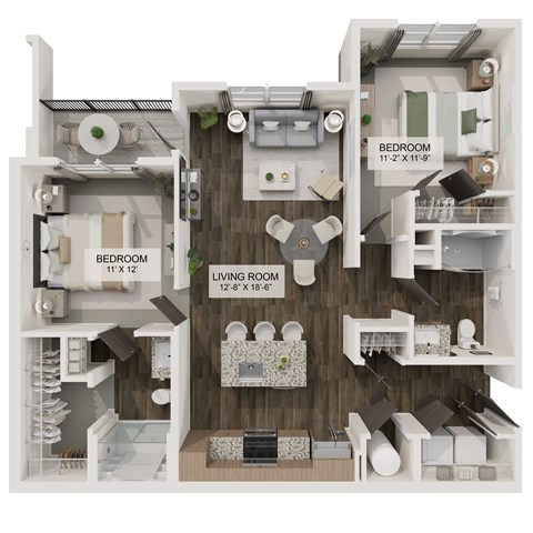 B1 Floor Plan at The Liliana Apartment Homes, Pooler